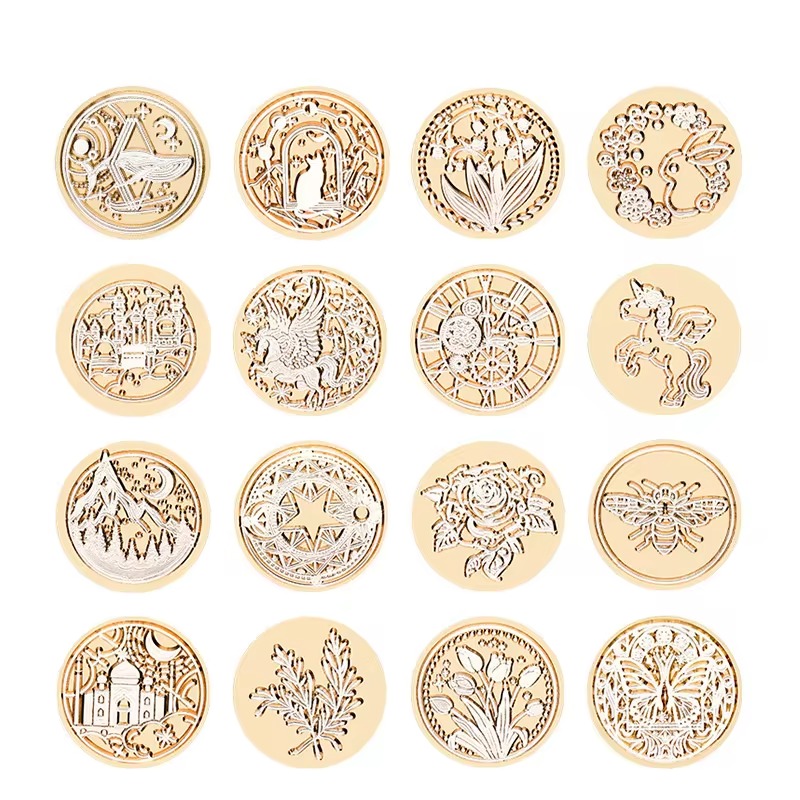 Wax Seal Stamp Kit - Star sky Lotus Rose Pattern Wax