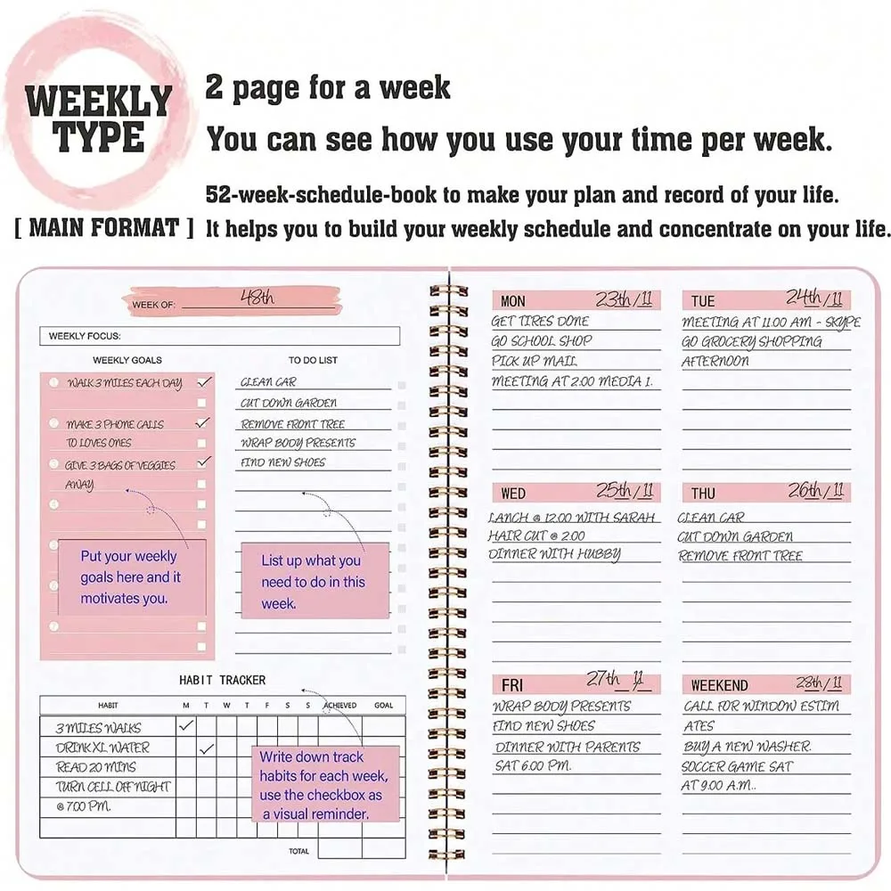 A5 Weekly Planner Coil Daily P - огляд і ціна Planner Weekly Budget