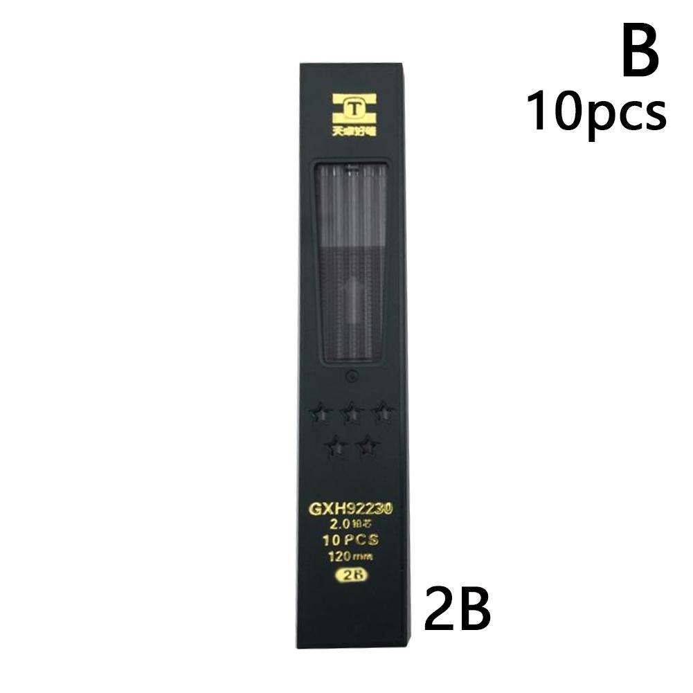 Hot 10Pcs/Box 2mm 2B HB Black  - огляд і ціна Mechanical Pencil Lead