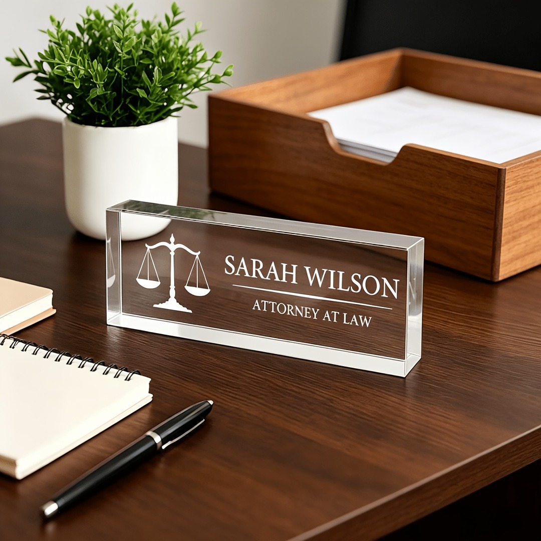 Personalized Lawyer & Judge Ac - огляд і ціна Desk Name Plate