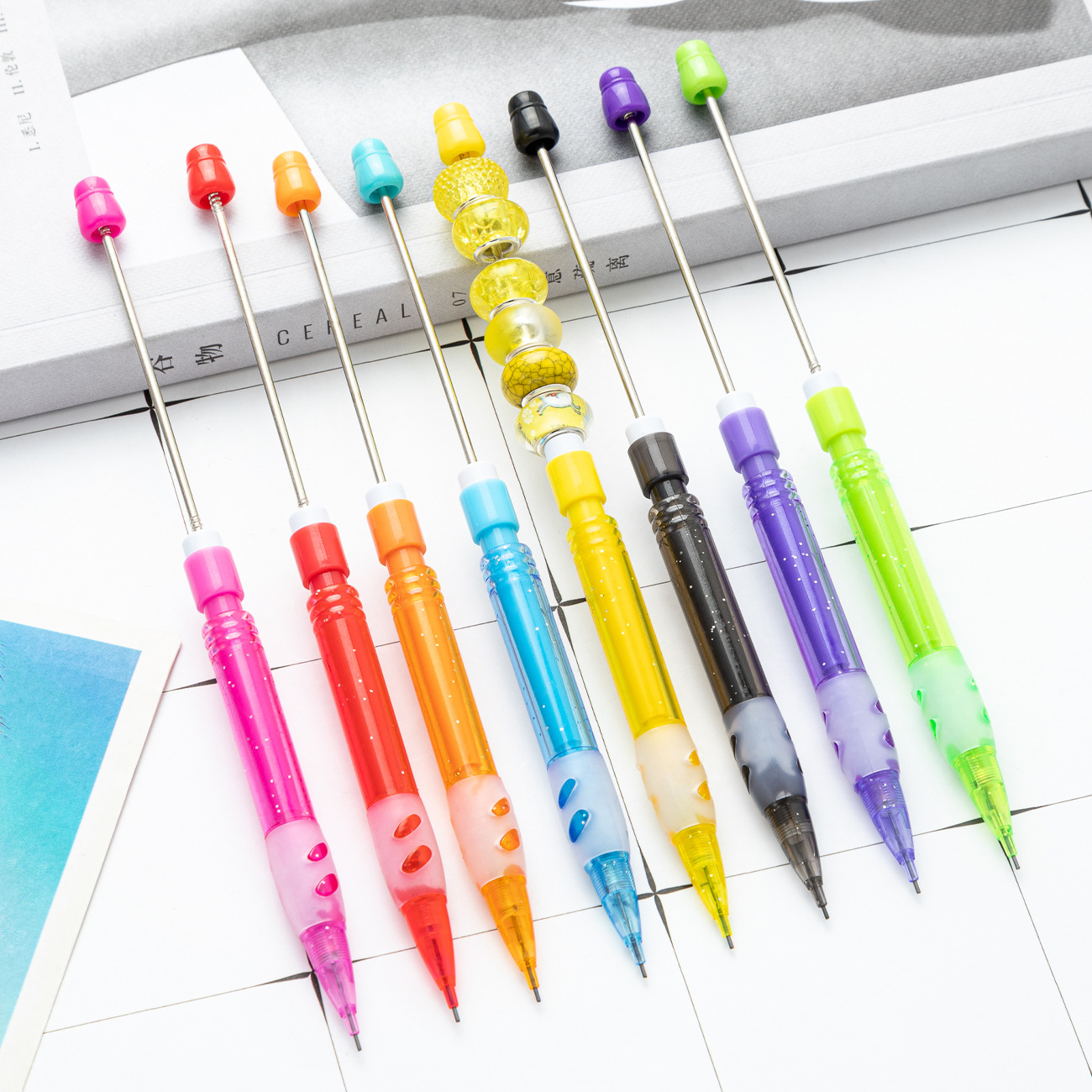 9Pcs DIY Beaded Pencil for Stu - огляд і ціна Mechanical Pencil Lead