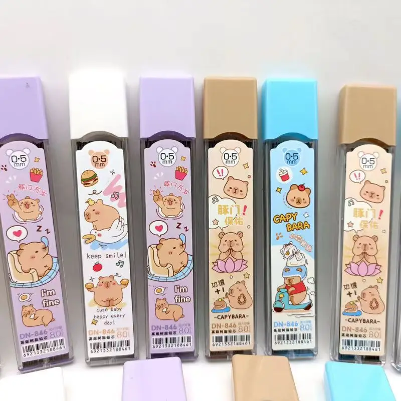 80Pcs/Box Capybara 0.5mm Cute  - огляд і ціна Mechanical Pencil Lead