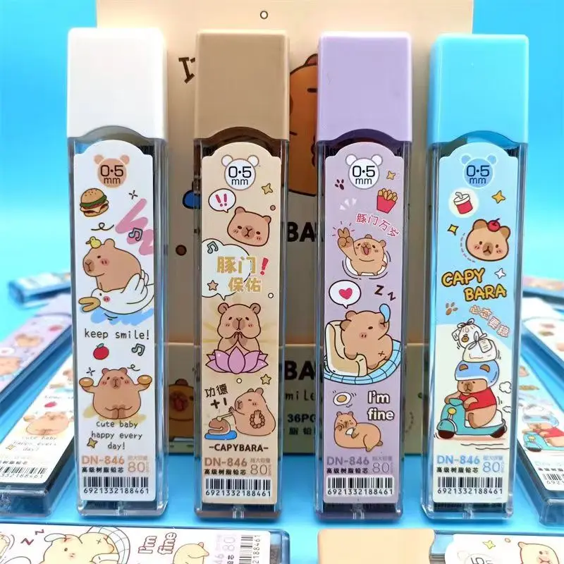 80Pcs/Box Capybara 0.5mm Cute  - огляд і ціна Mechanical Pencil Lead