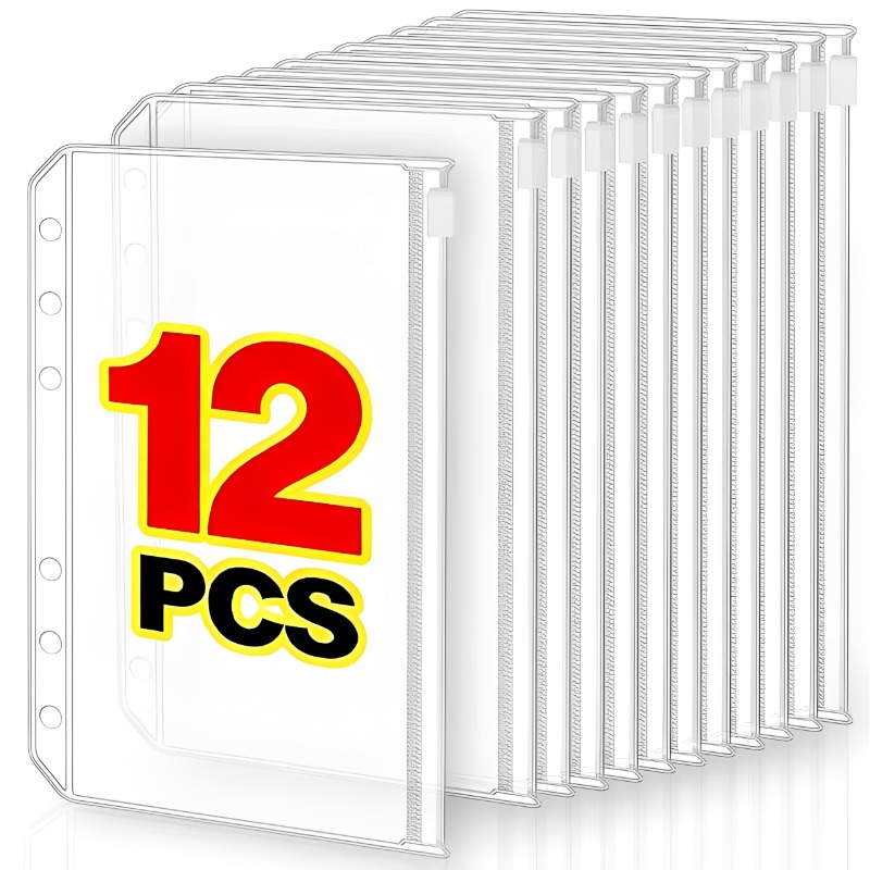 2-12Pcs Clear A6 6-Hole Binder - огляд і ціна Planner Weekly Budget