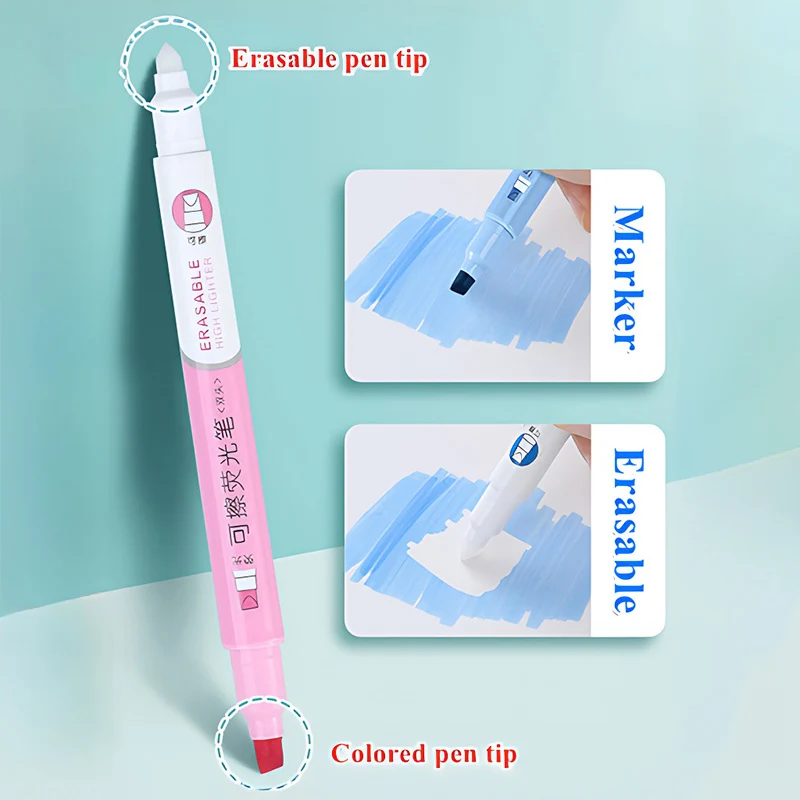 6 Colors Erasable Highlighters - огляд і ціна Highlighter Set Pastel