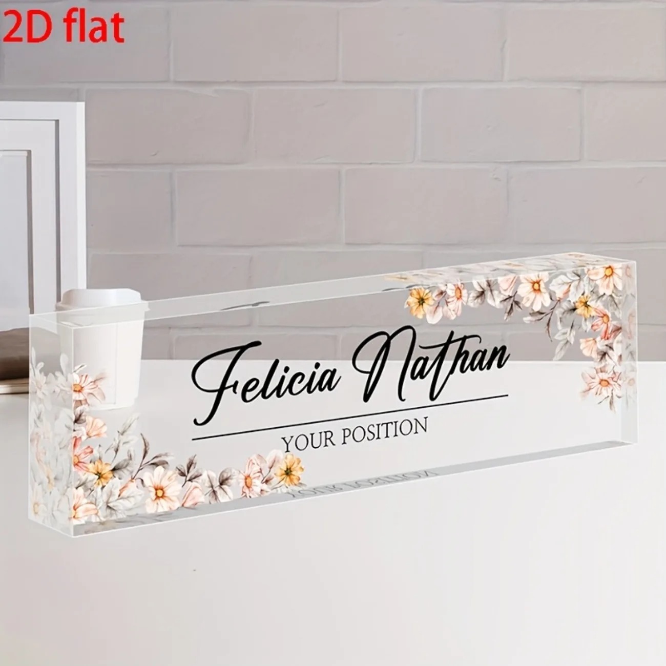 [2D Flat] Custom Acrylic Desk  - огляд і ціна Desk Name Plate