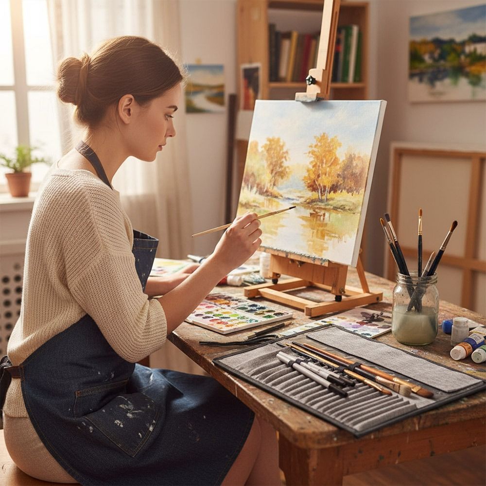 Durable Canvas Painting Brush  - огляд і ціна Pen Pouch Roll