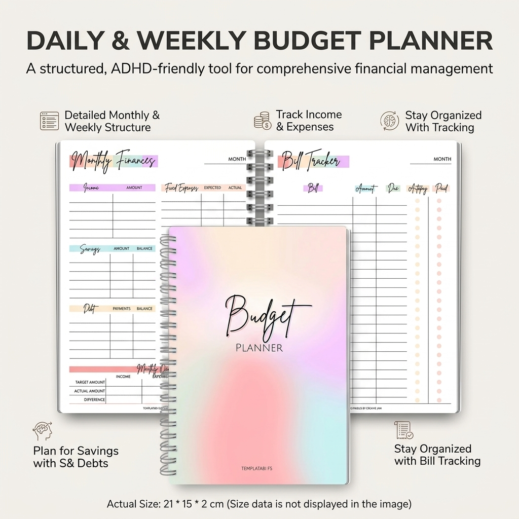 Daily Income and Expense Noteb - огляд і ціна Planner Weekly Budget