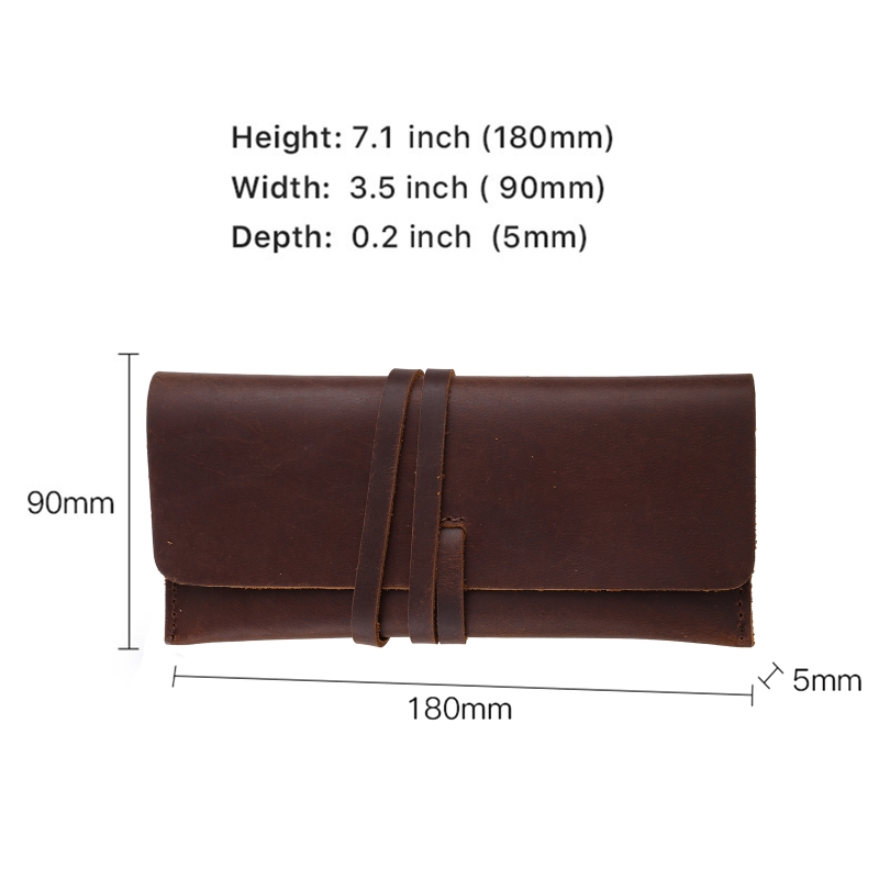 Handmade Cowhide Leather Pen B - огляд і ціна Pen Pouch Roll