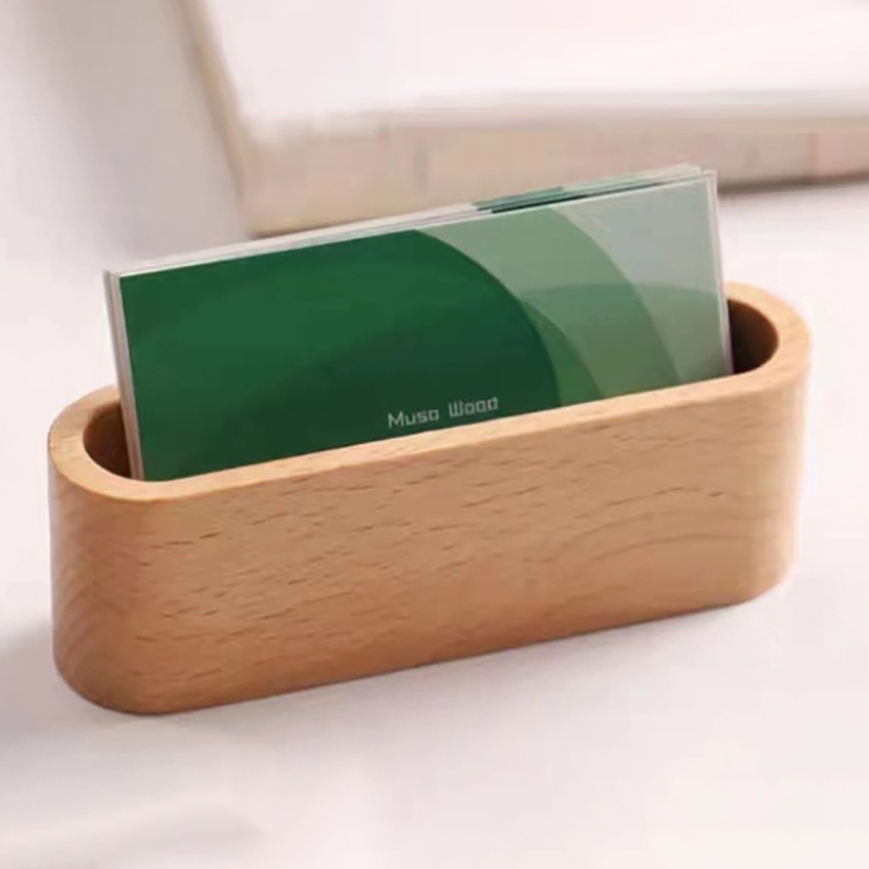 Business Card Holder Wooden Or - огляд і ціна Desk Name Plate