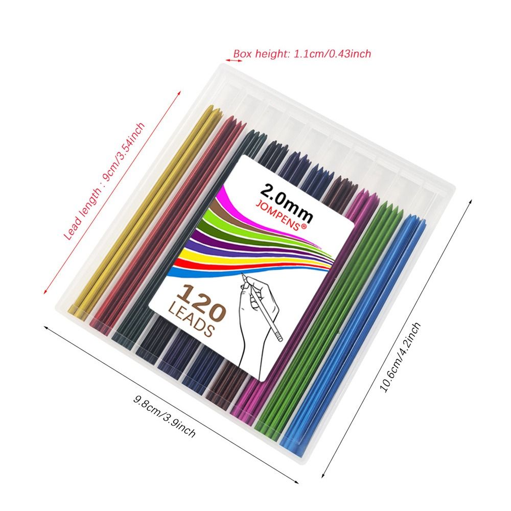 120pcs 2.0mm Lead Pencil Refil - огляд і ціна Mechanical Pencil Lead
