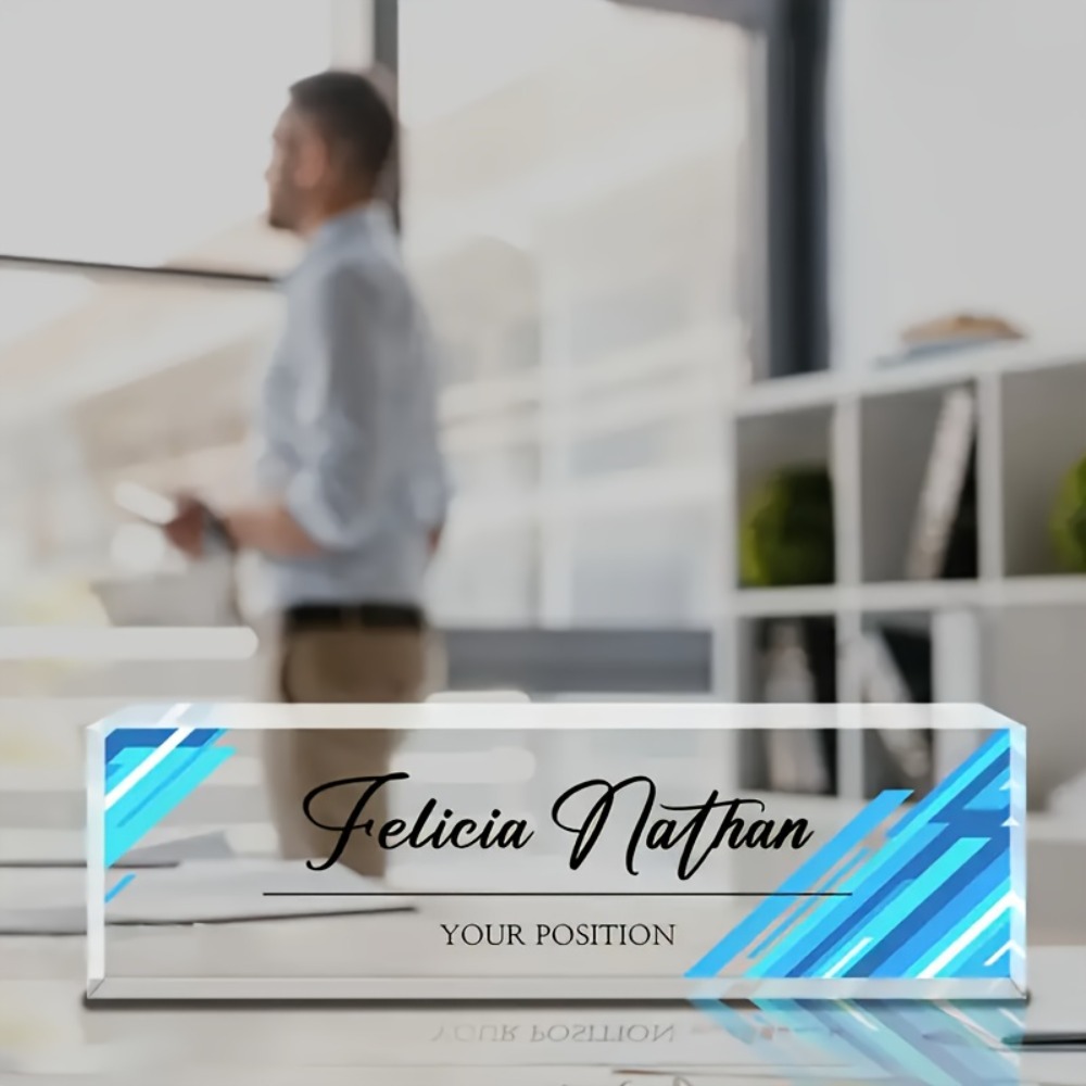 1pc Custom Acrylic Desk Namepl - огляд і ціна Desk Name Plate