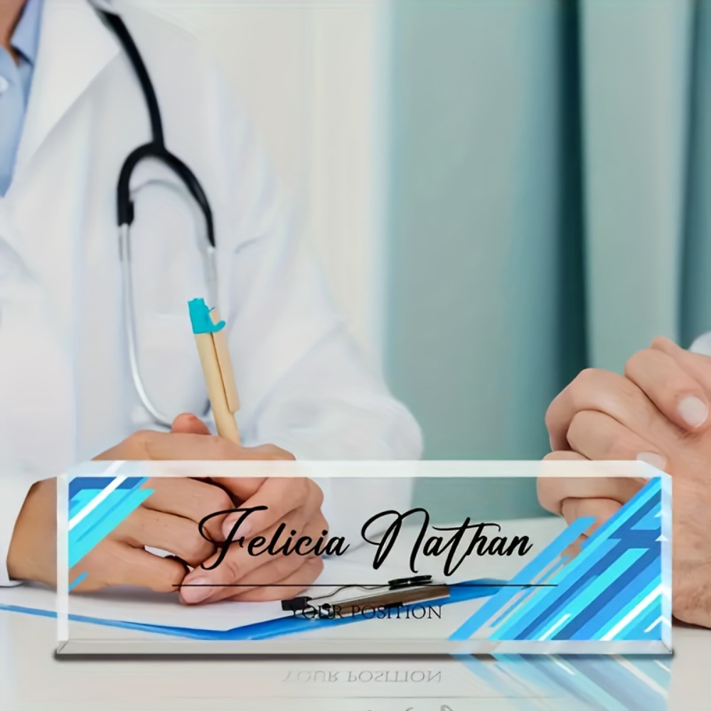 1pc Custom Acrylic Desk Namepl - огляд і ціна Desk Name Plate