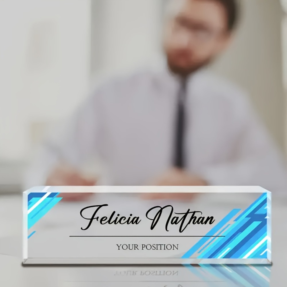1pc Custom Acrylic Desk Namepl - огляд і ціна Desk Name Plate