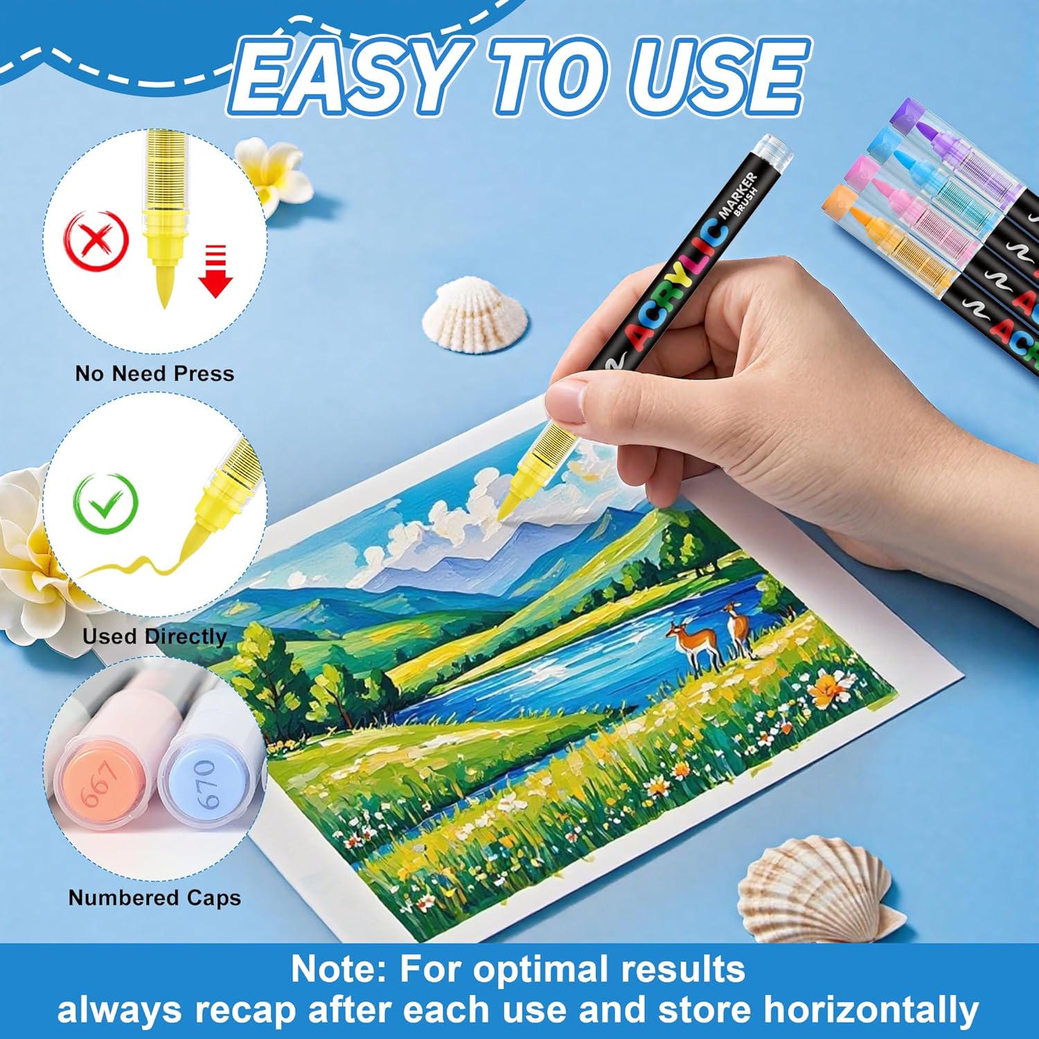 12-120 Colors Acrylic Paint Ma - огляд і ціна Copic Marker Classic