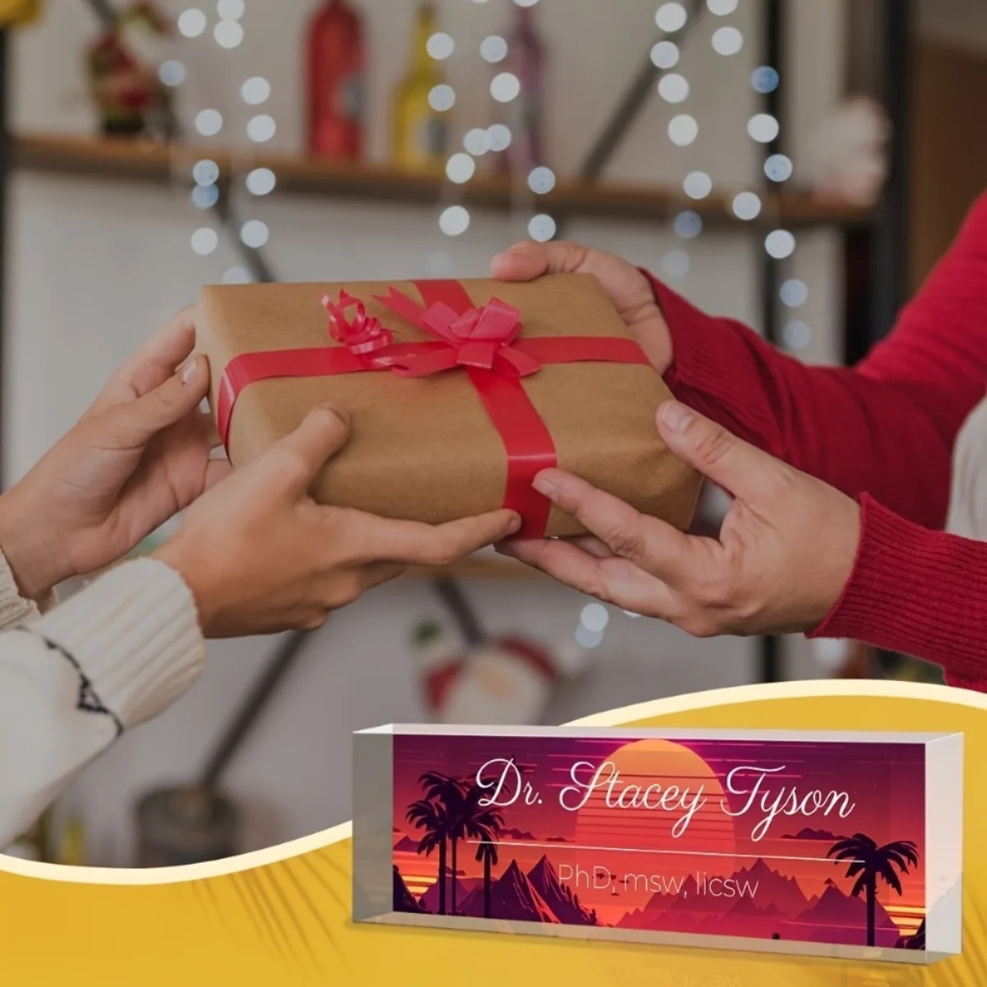 [2D Flat] Sunset Design Custom - огляд і ціна Desk Name Plate