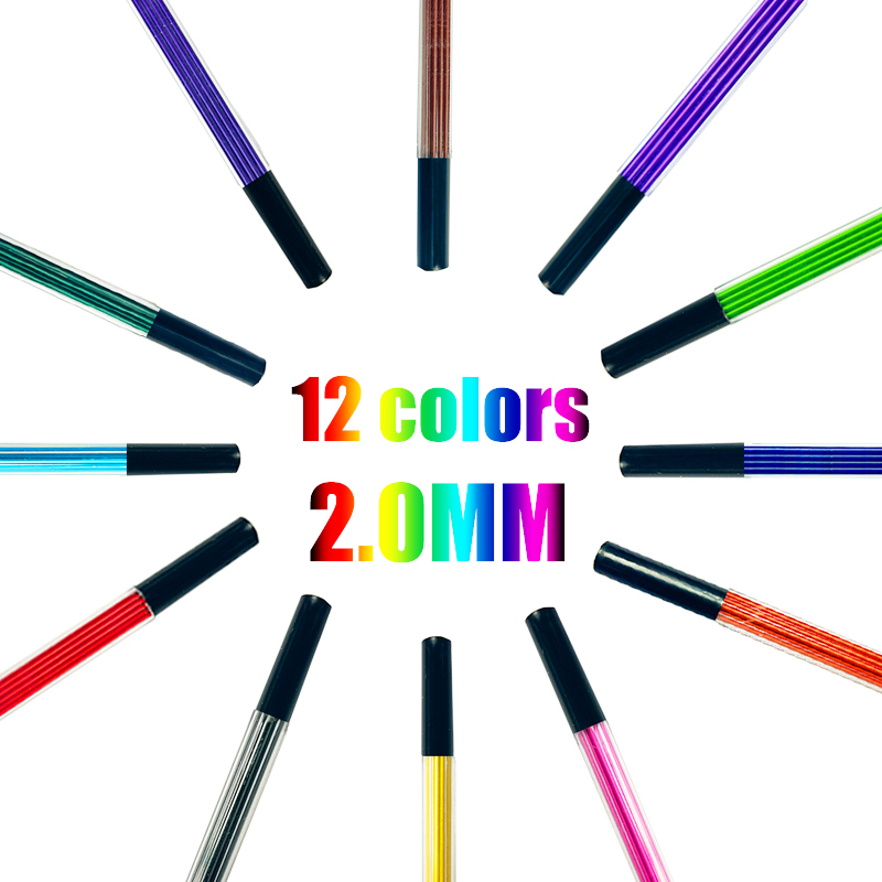 12 Colors 2.0mm HB Replaceable - огляд і ціна Mechanical Pencil Lead